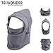 Triwonder 6 in 1 Thermal Fleece Balaclava Hood Police Swat Ski Bike Wind Stopper Mask (Grey)