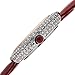 Burgi Women's BUR209RD Swarovski Crystal Diamond Accented Sparkle Swirl Mother of Pearl Imperial Red Leather Strap Watch - Packed in a Beautiful Gift Box, Perfect for Mothers Day -