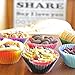 The Original Premium Quality Tie Dye Silicone Cupcake Liners / Reusable Baking Cups - Environmentally Friendly with Easy Peel Technology - Lifetime Guarantee! (12 Pack - Six Colors)