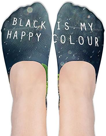 Black Is My Happy Color Breathable Comfort Invisible Casual Socks Unisex Short Socks