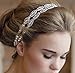 MEiySH Double Strip Diamond Bride Bridal Wedding Accessory Hair Head Band Wear Rhinestone Jewelry Headdress