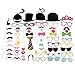 Ohuhu Party Costume Props 58 Piece DIY Kit, Photo Booth Props Dress-up Accessories for Christmas Costume, Wedding Party Reunions Birthdays