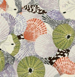 Entertaining with Linnea Sea Shell Design Cocktail Napkins, Pack of 20