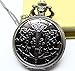OliaDesign Anime Cosplay Kuroshitsuji Butler Sebastian Black Pocket Watch with Full Hunter Case Steampunk Design