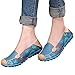STAINLIZARD Women's Casual Slip-On Flats Moccasins Driving Leather Loafer Shoes Blue 10