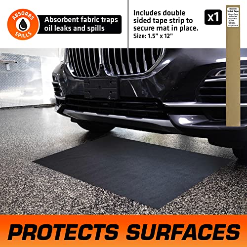 Armor All Oil Spill Mat (30" x 59"), Premium Absorbent Oil Pad