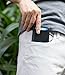 Mens Leather Wallet Slim Front Pocket Wallet Billfold ID Window RFID Blocking-Black