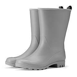 HISEA Women Rubber Boots Waterproof Wide Calf Rain