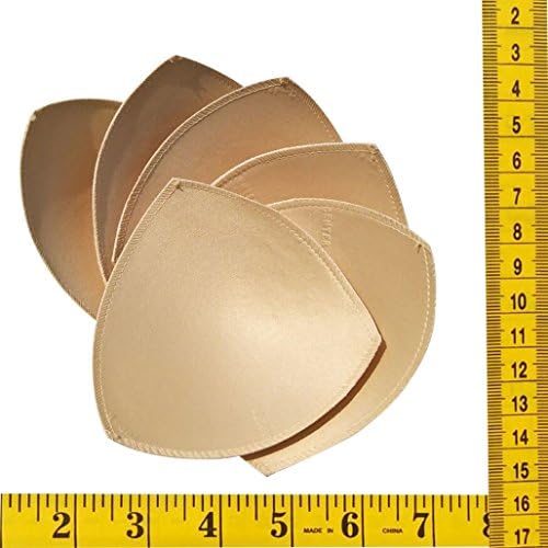 WMugthome3 Pairs Sewn Bra Pads Push Up of Triangle Inserts for Replacements Bikini Top and Sports Swimsuit Bra Inserts
