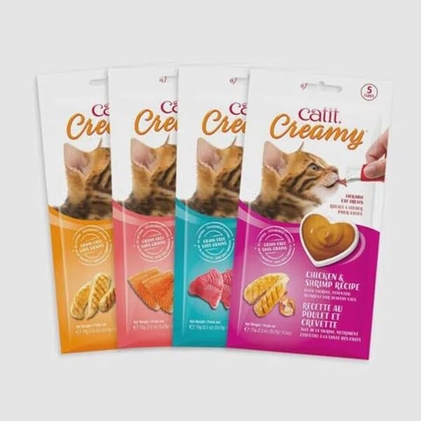 CATIT CREAMY LICKABLE CAT TREAT, HEALTHY CAT TREAT, TUNA, 12 PACK
