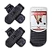 Non Slip Skid Socks with Grips, For Hospital Rehab, Yoga, Pilates, Barre, Traveling, Home Use, Grey (Black Grippy Lines) - Size S/M, 2 Pairs