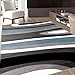 Abstract Contemporary Modern Blue Area Rug 5' 3