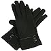 Alpine Swiss Womens Wool & Leather Trim Touch Screen Dressy Button Gloves