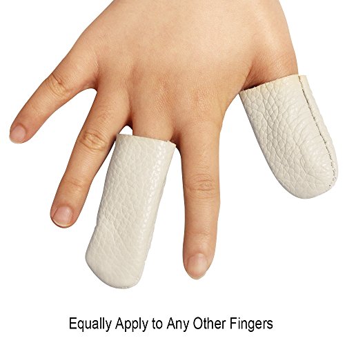 image for Heqishun Needle Felting Leather Finger Protector 3 Pairs(6 Pcs) Thumb 