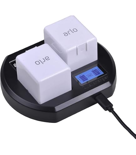 2Pcs 3.85V 4800mAh Batteria Caricatore Doppio USB per Arlo Ultra e Pro3 Macchina Fotografica (VMA5400)  44
