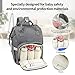 PPW Mommy Diaper Bag,Shoulder Bag,Multifunction Waterproof big Capacity Gray (gray-1)