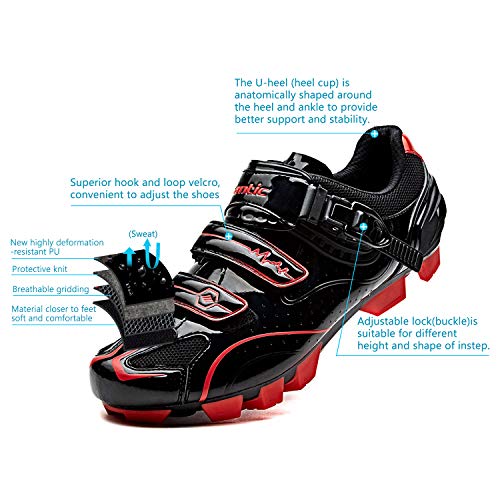 image for Santic Cycling Shoes Men SPD Mountain Bike Lock Shoes MTB Cycling Acce