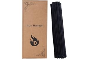 Iron Banyan Reed Diffuser Sticks,Natural Rattan Wood Sticks,Reed Sticks,Essential Oil Aroma Diffuser Replacement Sticks for Aroma Fragrance (7.5“*3mm Black)