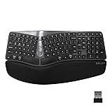 DeLUX Wireless Ergonomic Keyboard with Cushioned