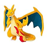 FiraDesign Super Fire Dragon Plush Animal Stuffed Doll Toy Orange Fire