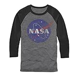 NASA Logo Mens Graphic Baseball Tee
