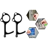 No Touch Door Opener Tool Handheld EDC Keychain Tool Support Touch Screen, Contactless Door Closer Keychain Tool for Outdoor 
