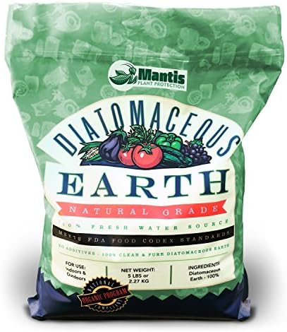 Mantis Diatomaceous Earth - Meets FDA Food Codex Standards, For Organic Use, OMRI Listed, 5 LBS
