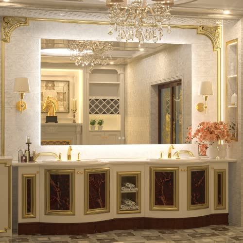 TETOTE LED Bathroom Mirror Anti-Fog Dimmable
