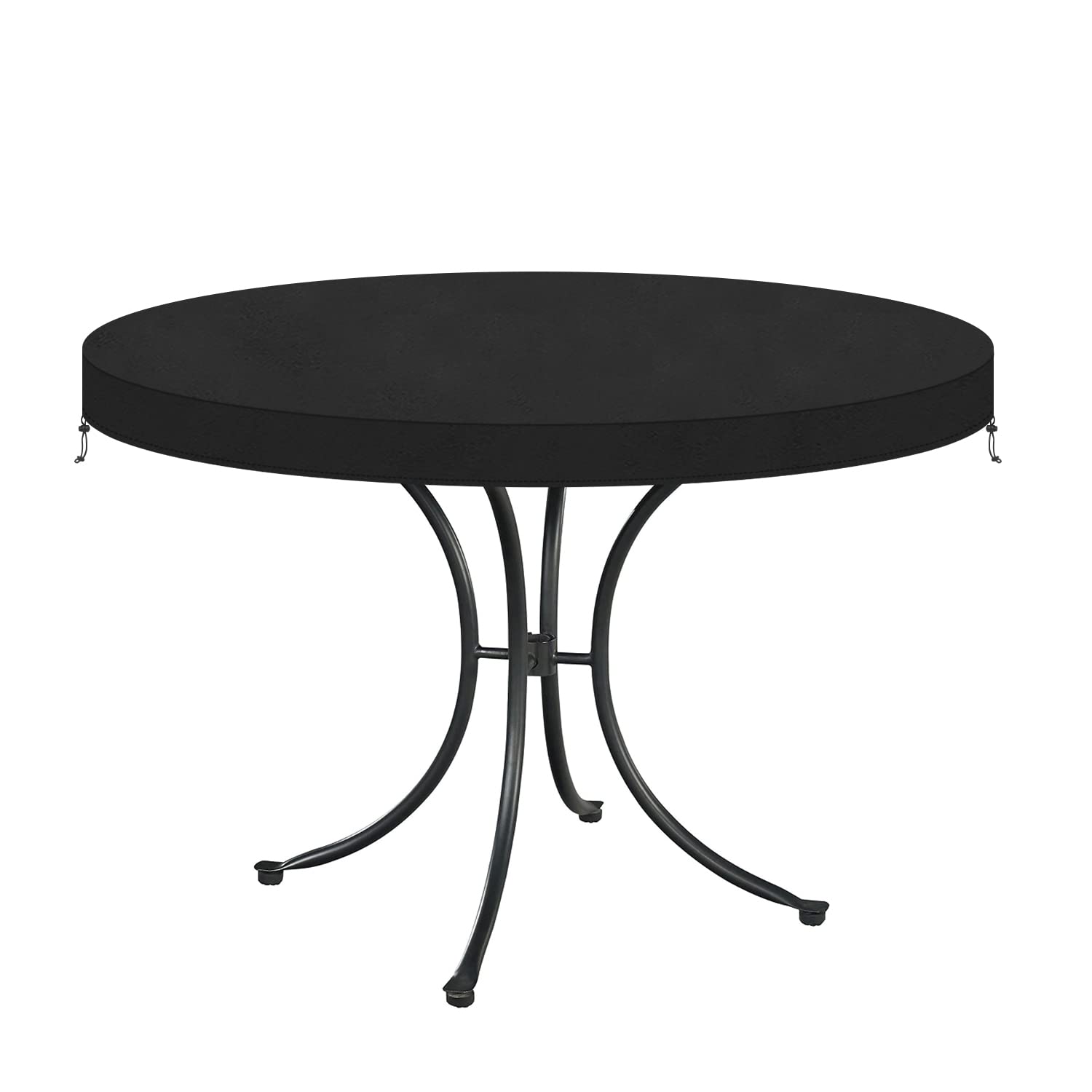 VANSHEIM Garden Table Top Cover Round Table Cover Outdoor Circular Table Cover Waterproof Dustproof with Oxford Fabric Windproof Patio Table Covers Fire Pit Cover Round Ø102x10cm