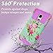 Note Edge Case,Galaxy Note 4 Edge Case,AnnBay for Samsung Galaxy Note Edge 2in1 Hybrid Heavy Duty Armor Heavy Duty High Impact Case Cover(Flower Purple)