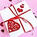 10 Set Valentine's Day Hanging Felt Heart Ornaments Red and Pink Heart Shaped Cutouts 2.4
