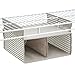InterDesign Chevron Soft Closet Storage - Hanging Shelf with Two Compartments for Wire Shelving Systems, Taupe/Natural