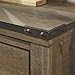 Signature Design by Ashley Trinell Rustic 1 Drawer Nightstand with USB Charing Stations, 26.22