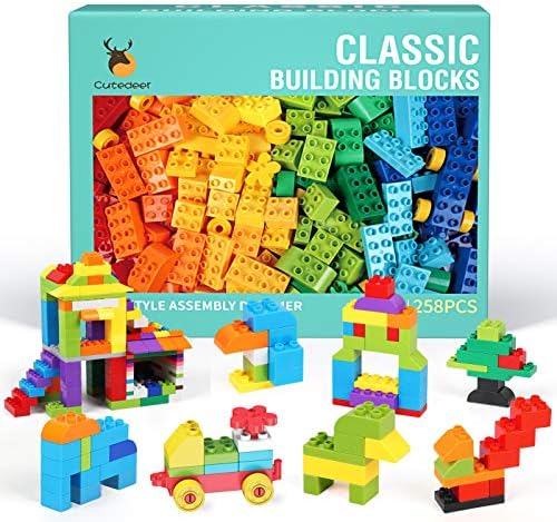 Cutedeer 258 Piece Classic Big Building Blocks Set for Kids