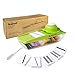 Mandoline Slicer Kainnt Adjustable Mandoline with 5 Thickness Settings Interchangeable Stainless Steel Blades -Vegetable Peeler Slicer+One Clean Brush, Food Container