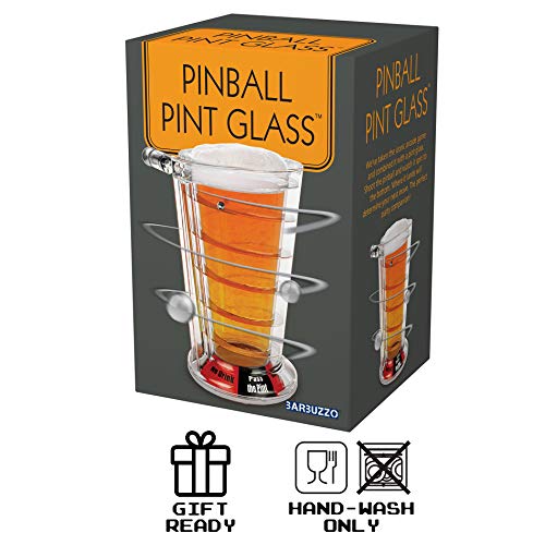Pinball Pint Glass - Play This Iconic Arcade Game While You Down A Pint - Always Be the Life of the Party With the Newest Drinking Game in Town