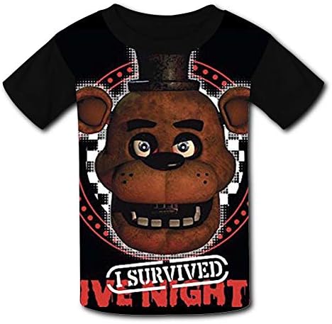HEYheyboy Cute Freddy Kids Cute T-Shirt Short Sleeve Youth Tees Fan Boys Girls