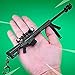 Azlink Gun Keychain Pendant for Fortnite Lover M82A1 Sniper Heavy Sniper Rifle Legendary Guns Toys Trumpet Barrett Metal Game Props Model Alloy Metal Action Figure Arts Toys Collection Keychain Gift