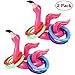 PTFNY 3 Pack Inflatable Flamingo Ring Toss Game with Rings Swimming Pool Beach Party Games for Summer Hawaiian Luau Birthday Carnival Floating Pool Games Party Supplies (3 Flamingo and 12 Rings)