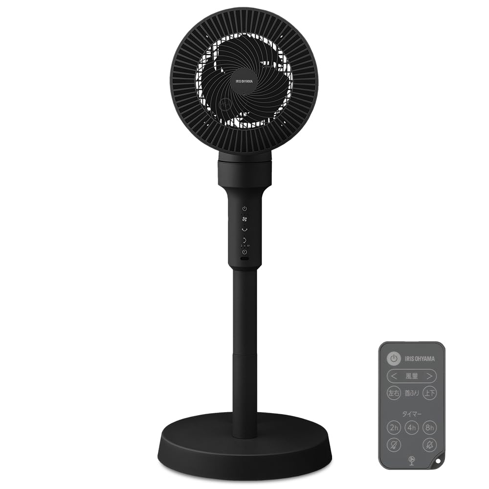 【Amazon.co.jp限定】アイリスオーヤマ サーキュレーター 扇風機 静音 上下左右首振り 18畳 パワフル送風 コンパクト リモコン付き AZ-AC15TEC-B ブラック商品画像