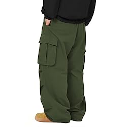 Baggy Cargo Pants Men Wide Casual Parachute Pants