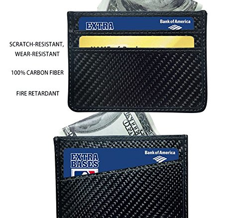 MGCFTan Money Clip Glossy Carbon Fiber wallet Credit Card Business Card Holder 3K twill Black