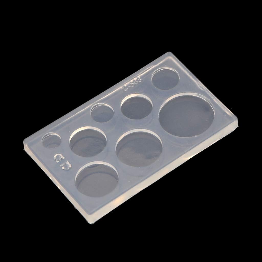 Luluspace UV Resin Geometric Molds Hollow Quicksand Mold with Square Round Ellipse Mold