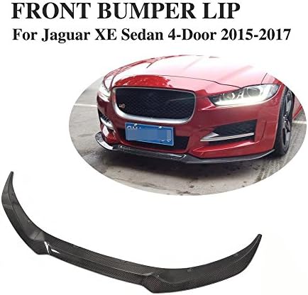 JCSPORTLINE Front Lip Spoiler fits XE Sedan 2015 2016 2017 Real Carbon Fiber Chin Bumper Diffuser Splitter