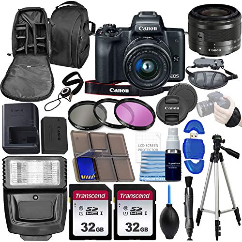 Canon EOS M50 Mirrorless Digital Camera with EFM 1545mm Lens Kit