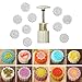Cookie Stamps Moon Cake Mold with 10 Stamps, 50g Cookie Press Mid Autumn Festival DIY Decoration Press Cake Cutter Mold (50g 10pcs stamps)