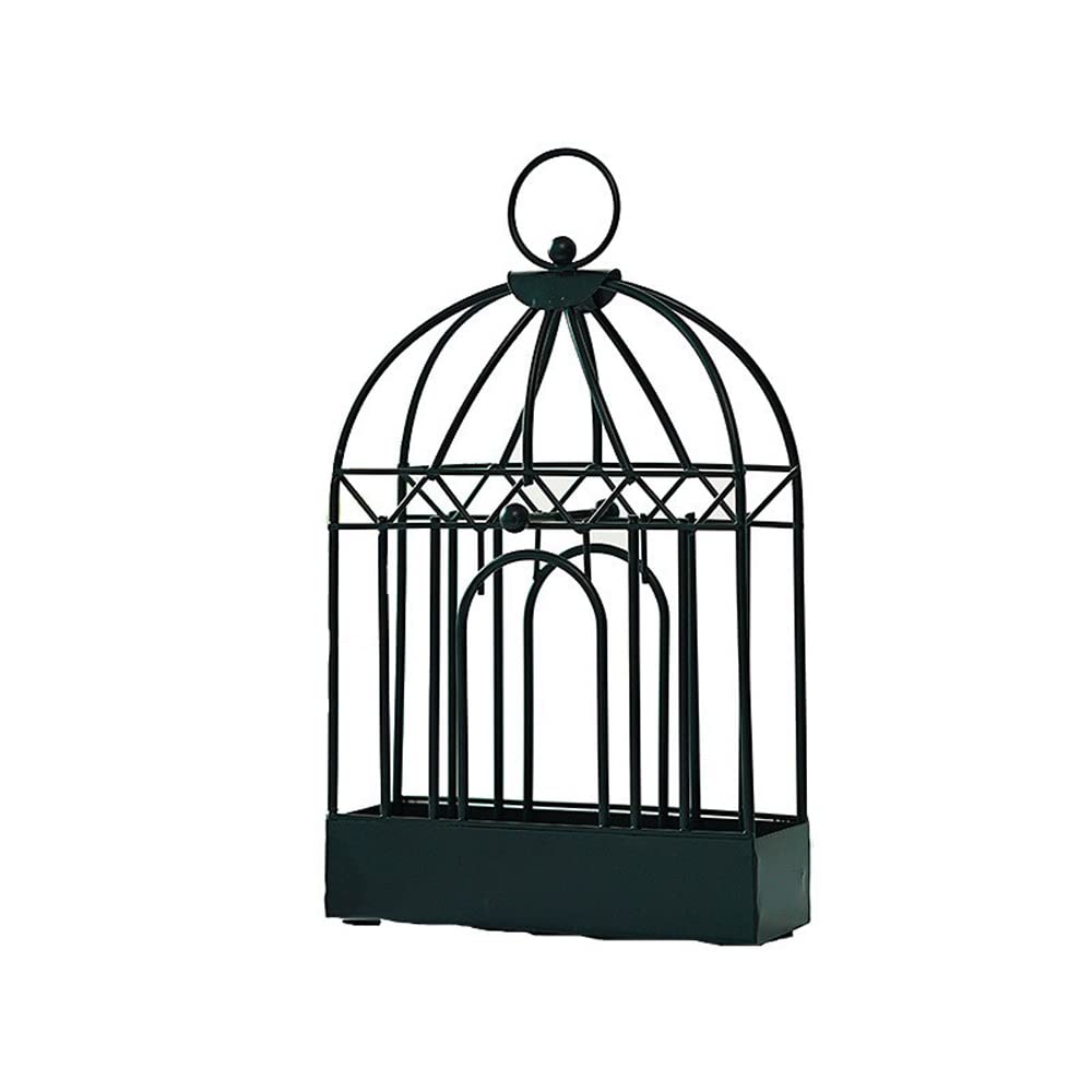 ZONADAH Retro Birdcage Mosquito Coil Holder Metal Mosquito Coil Stand Mosquito-Repellent Incense Holder for Indoor or Outdoor Garden Balcony Camping Black Colour