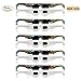 Solar Eclipse Glasses (5 Pack) | Safety Glass CE Certified Eclipse Viewing Glasses 2017 | Shade 14 Welding Protection For The Family | Glasses To View The Solar Eclipse | Bonus Eclipse Poster |