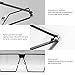 AMZTM Outdoor Reading Glasses Square Metal Black Frame Glass Lens Oversized Non-Polarized Sunglasses for Men and Women (Black Frame Clear Lens, 63)