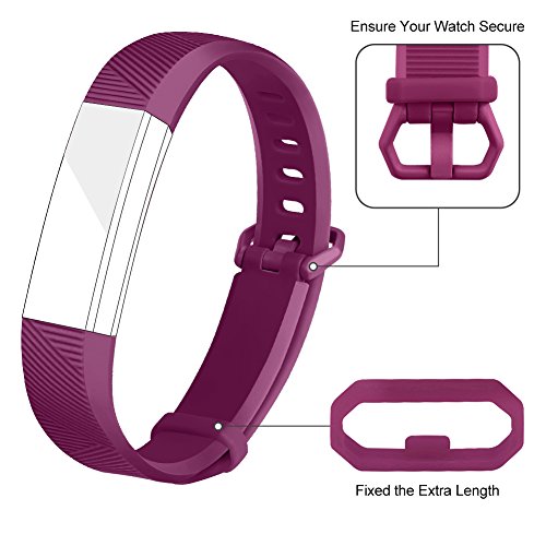 iGK Replacement Bands Compatible for Fitbit Alta and Fitbit Alta HR, Newest Adjustable Sport Strap Smartwatch Fitness Wristbands Fuchsia Large